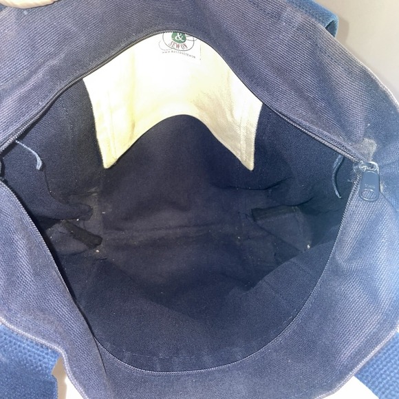 Bags & Sew On Canvas Tote Bag Purse Beach Pool Bag Navy Blue Red White Sailboats - Picture 11 of 16